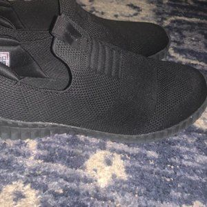 Black Sketchers-Slip Ons Size 7 (Boys)